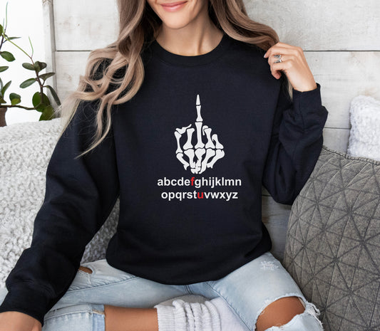 FU Skeleton Crewneck